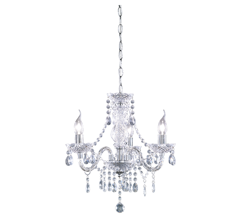 luster chandelier 3l 3xe14 transparent (transparent)