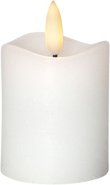 LED Bloklys 2-pak Flamme (hvid)