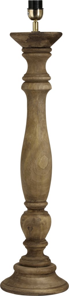 Lodge lamp base aged brown 63cm (Hout)