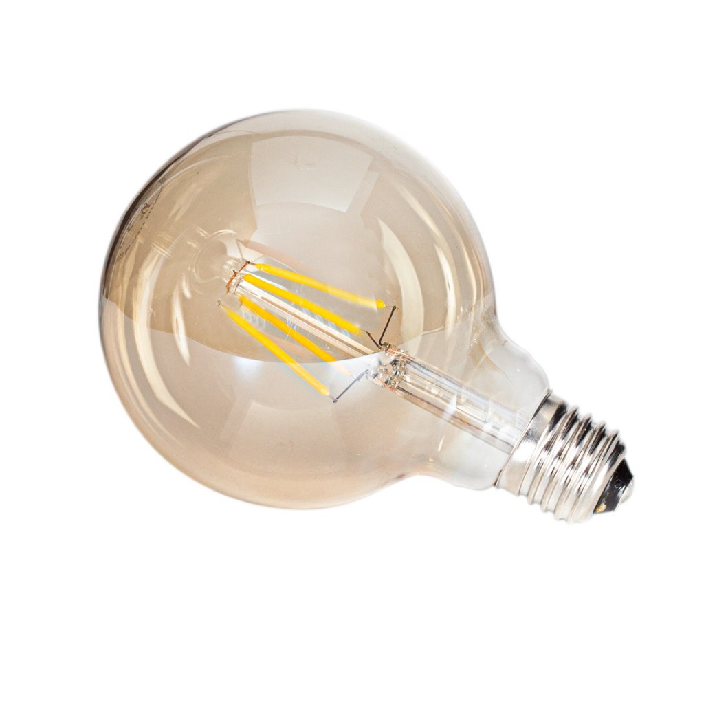 Filament dekorationslampe LED dæmpbar klode E27 4W Ø95mm (orange)