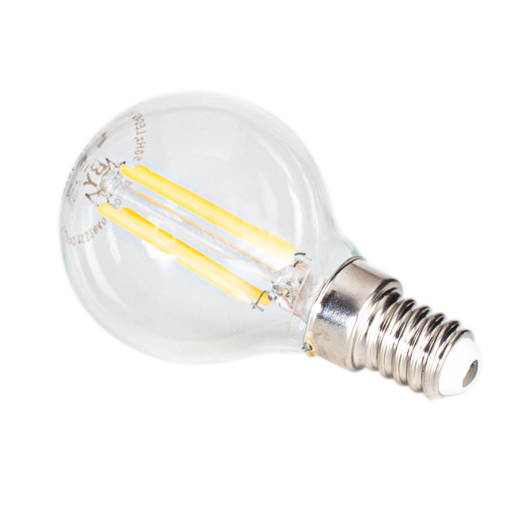 Filament dekorationslampe LED dæmpbar kugle E14 4W Ø45mm Transparent (Gennemsigtig) (7391741526403)