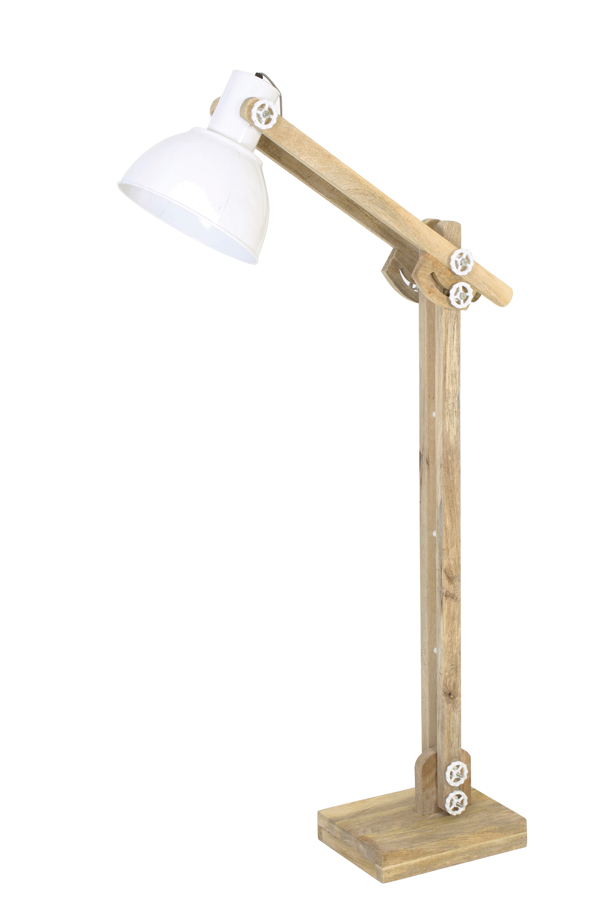 Billede af Floor lamp 70x29x160 cm EDWARD wood natural and white (hvid)