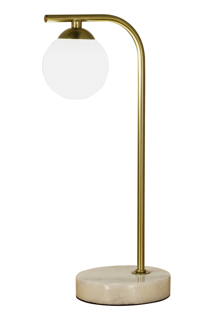 orfeus table lamp, fair / marble (laiton / or)