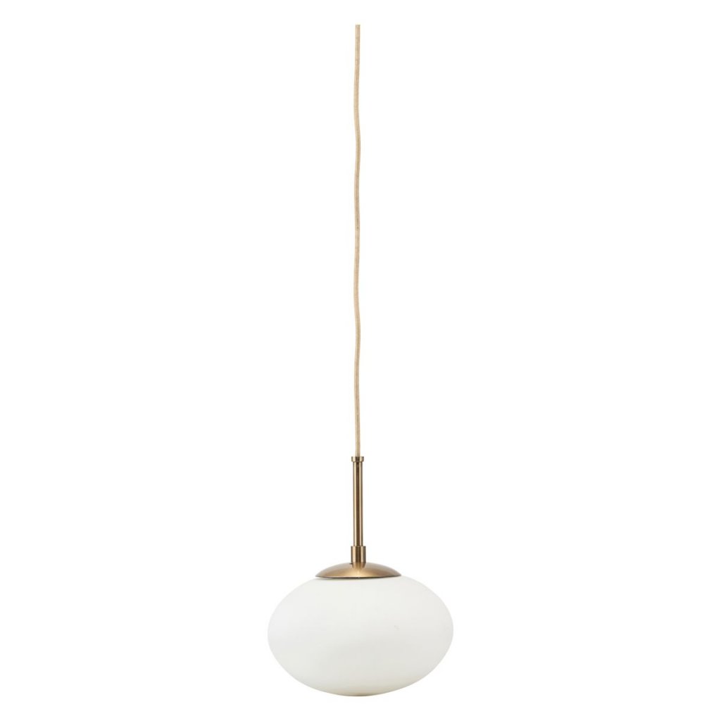 Lampe, Opal, Hvid Ø22 cm