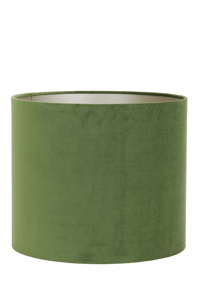 shade cylinder 35-35-30 cm velours dusty green (vert)
