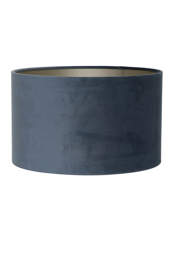 shade cylinder 40-40-30 cm velours dusty blue (bleu)