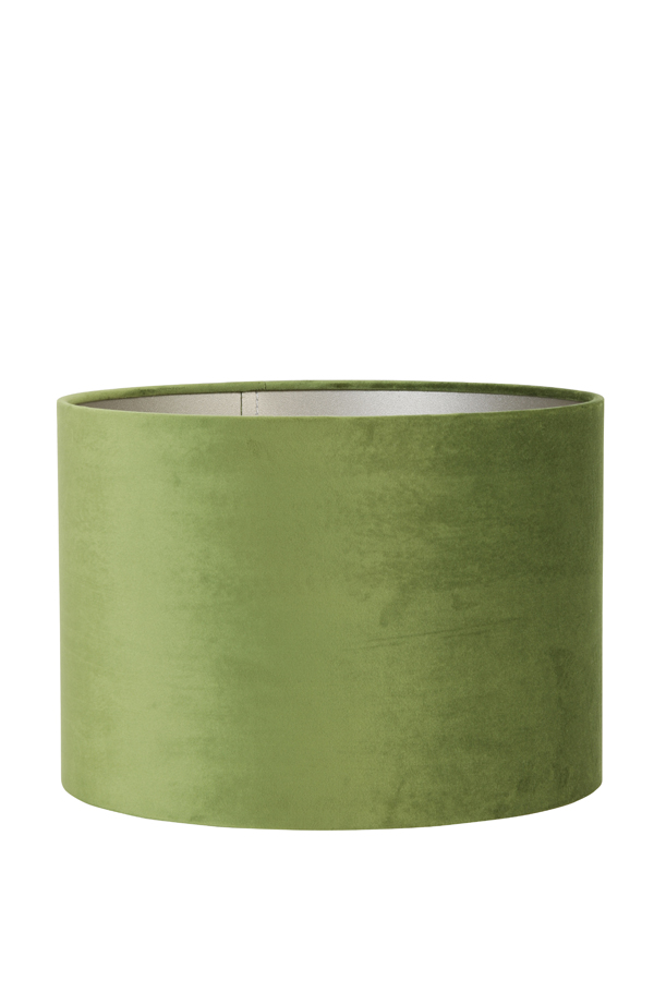 shade cylinder 40-40-30 cm velours olive green (vert)