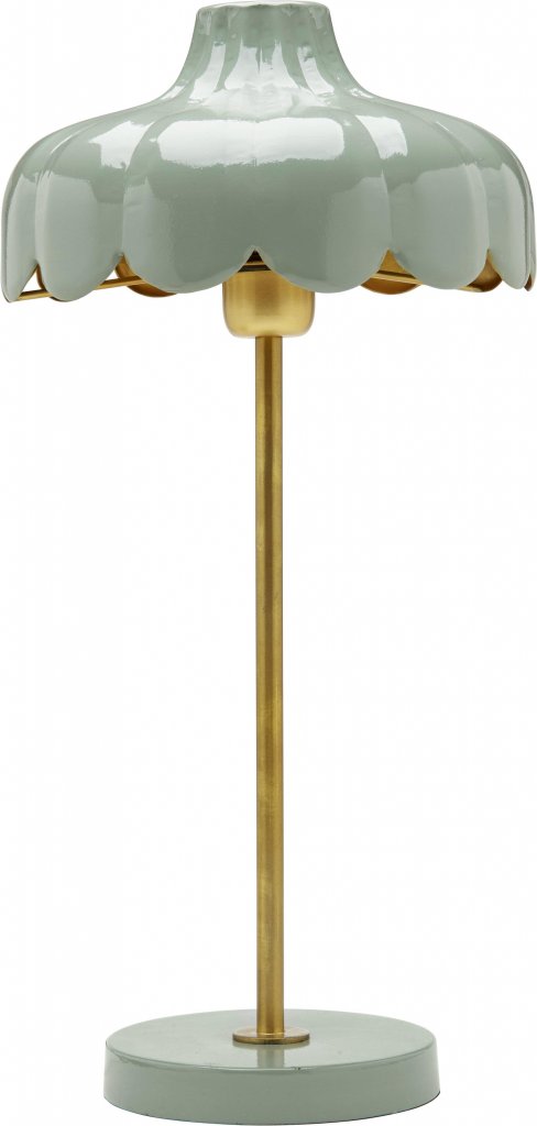 Wells bordlampe i støvet grøn og guld 50 cm fra PR Home