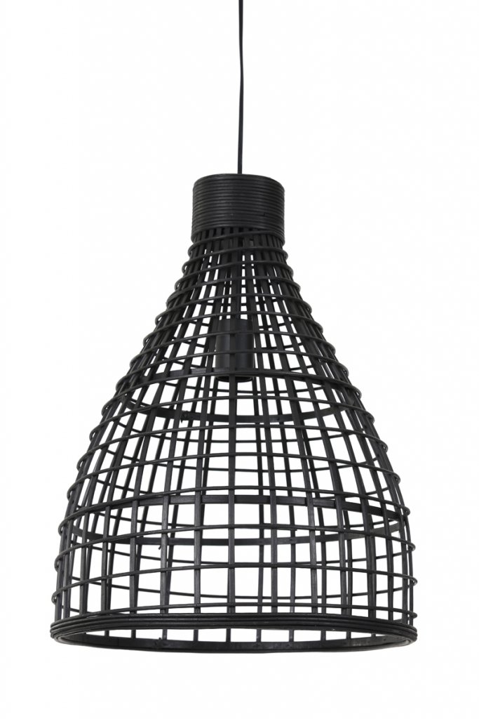 Billede af Hanging lamp Ø40x51 cm PUERTO rattan black (Sort)