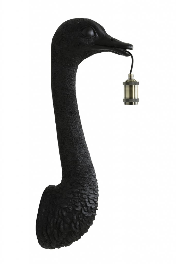 ostrich wall lamp (noir)