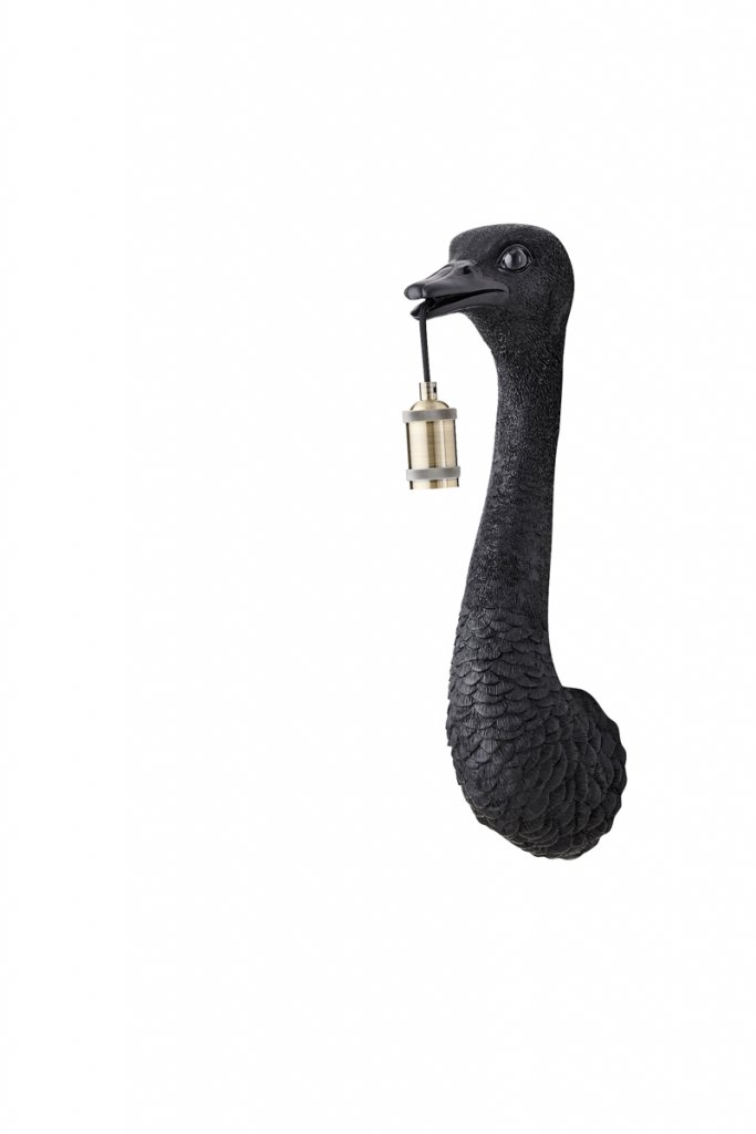 ostrich wall lamp (noir)