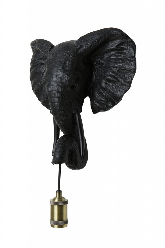 elephant wall lamp (noir)