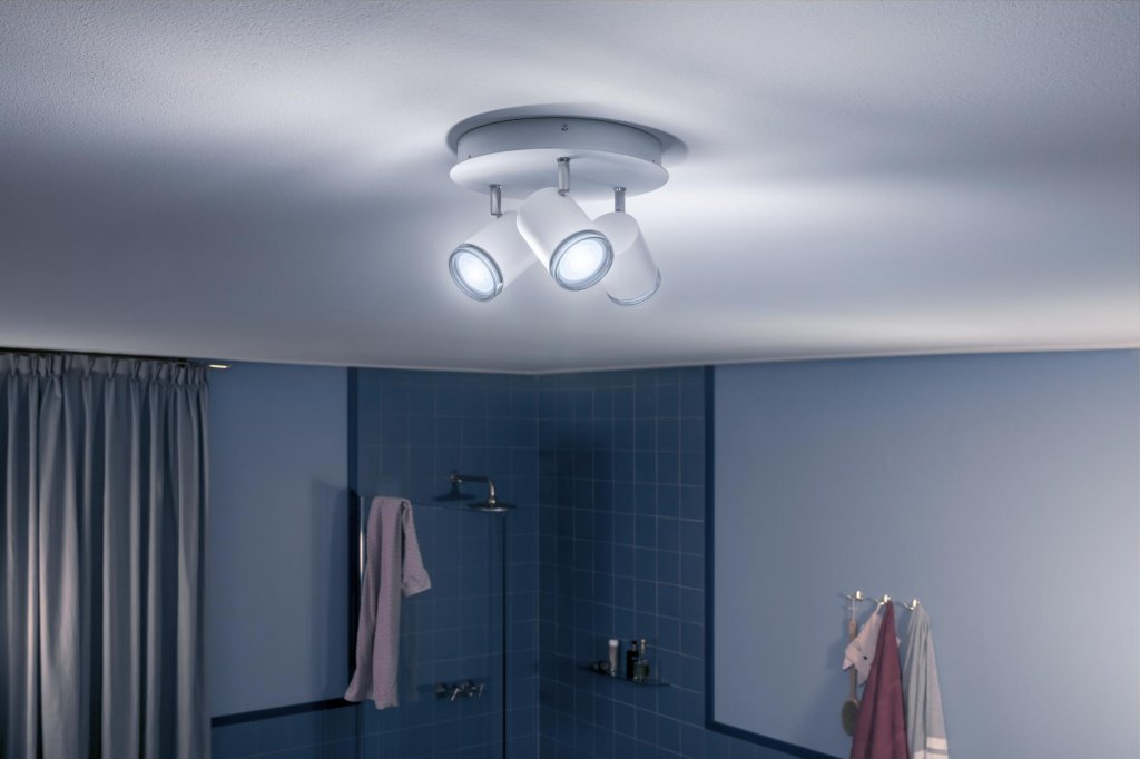 Adore Hue Plate Spiral White 3x5 5w 230v Philips Light Com - Philips Hue Adore Smart Led Ceiling Bathroom Light