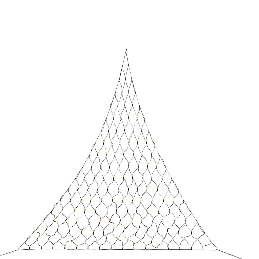 Dekoration net trekant, 200cm (Sort)