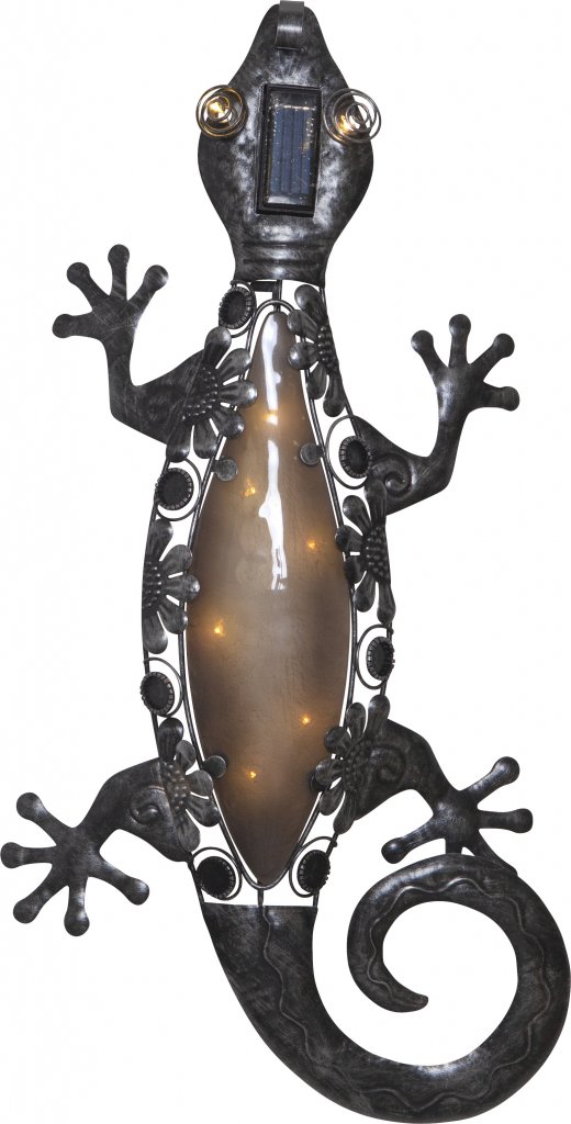 Star Trading Gecko Solcelledekorasjon Svart