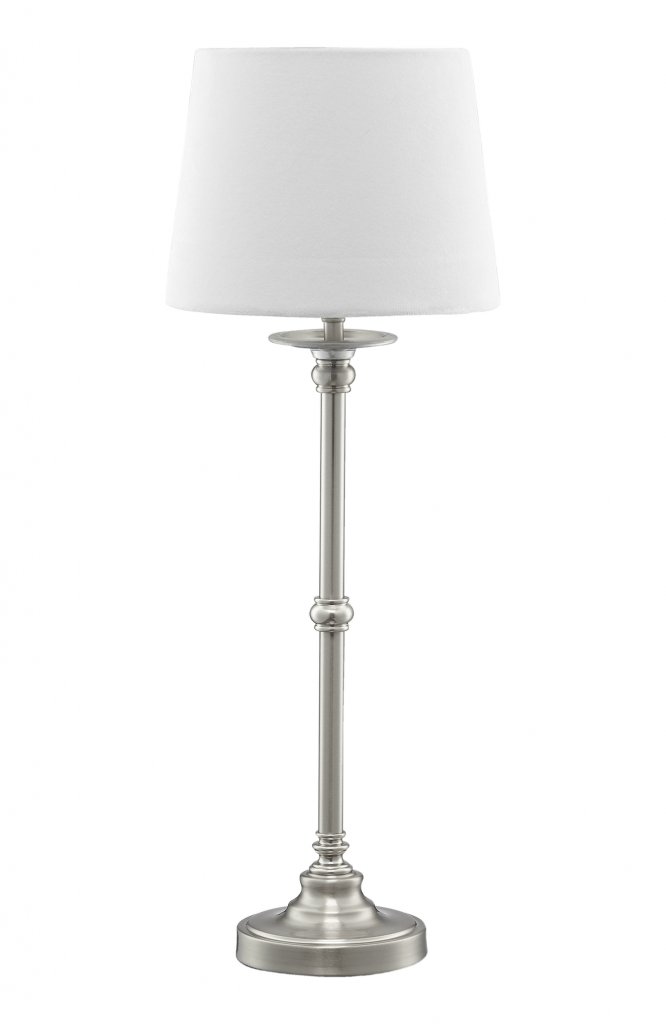 shaft table lamp with velvet (blanc)