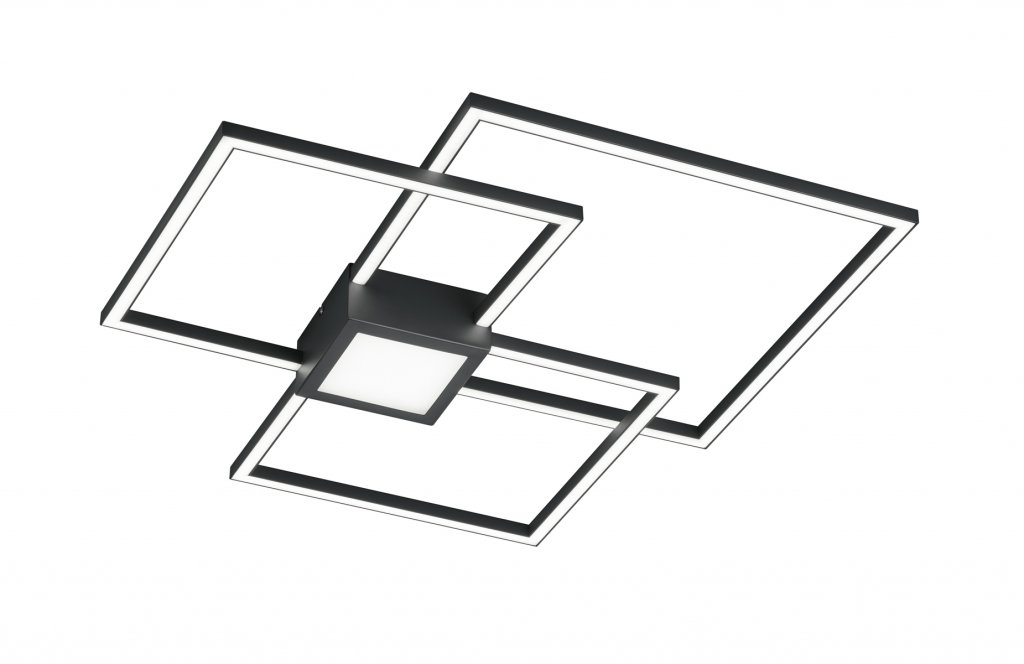 Hydra LED ceiling light 66x66cm anthracite (Antraciet)