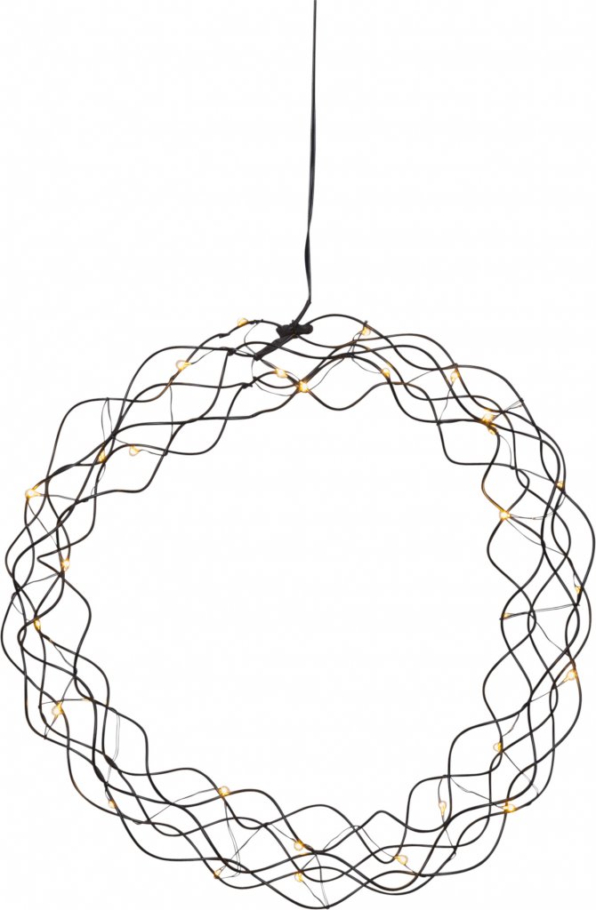 Curly hanging decoration LED (Sort)