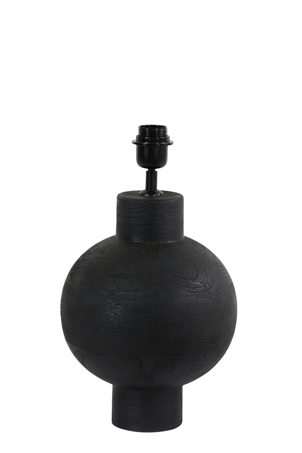 Lamp base Ø23x32 cm BARUMI wood matt black (zwart)