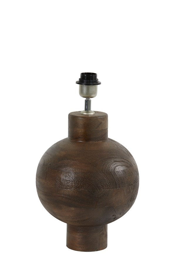 Lamp base Ø23x32 cm BARUMI wood matt russet (Bruin)