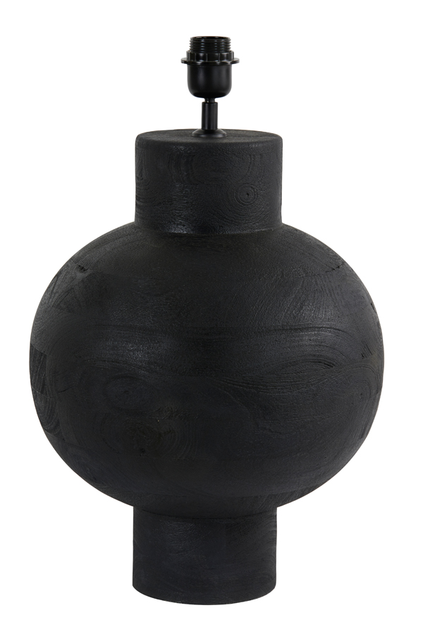 Lamp base Ø33x45 cm BARUMI wood matt black (zwart)