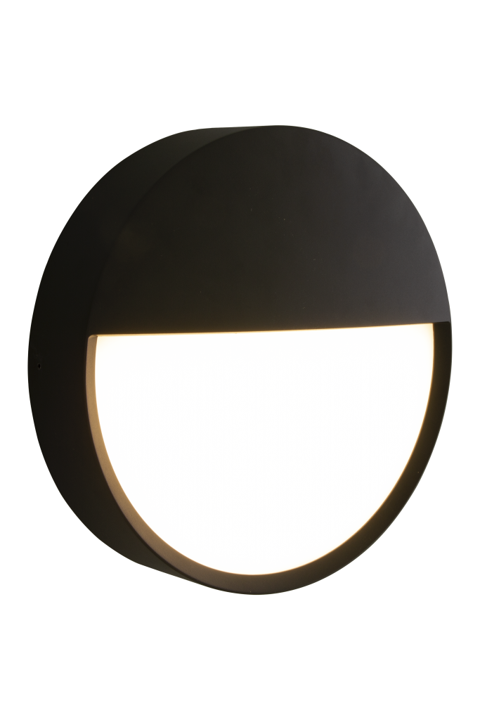 mandal wall light outside, black (noir)