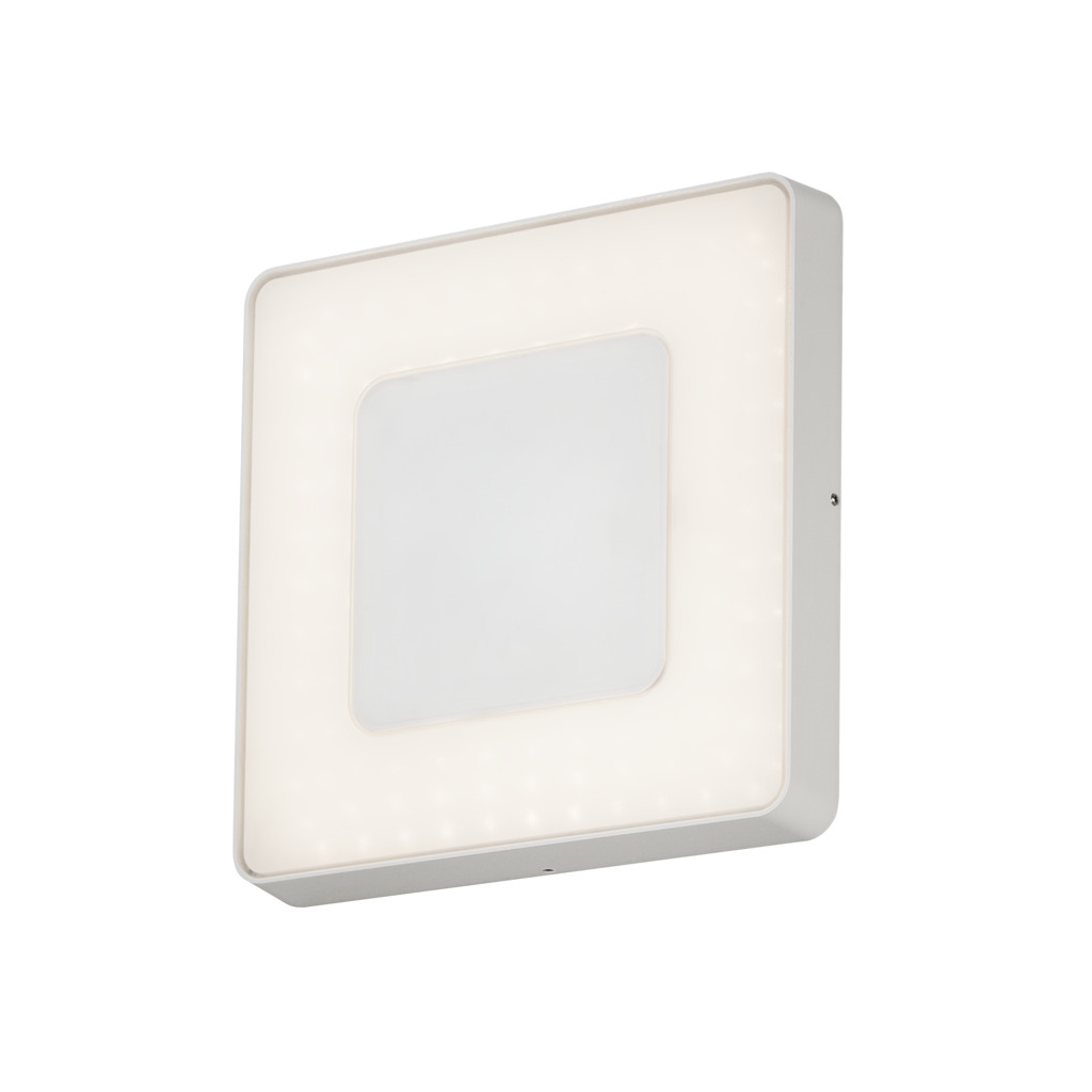 Carrara vägglykta square LED (Wit)