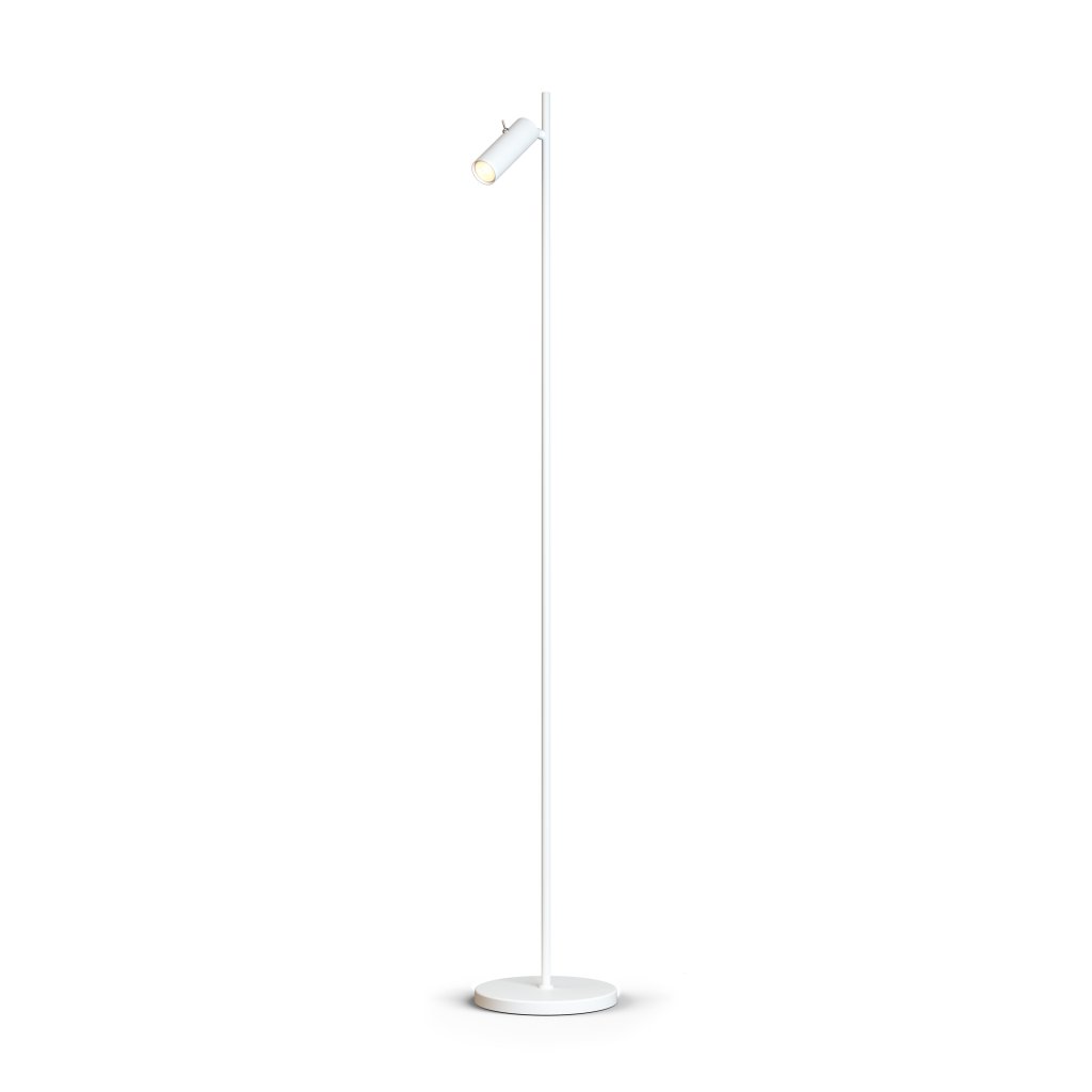 Floor lamp Cato Slim simple matt white (Wit)