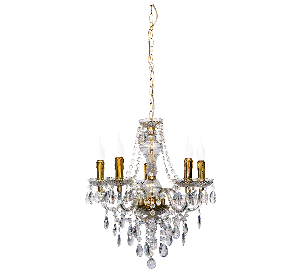 luster chandelier 5l 5xe14 bronze (couleur or)