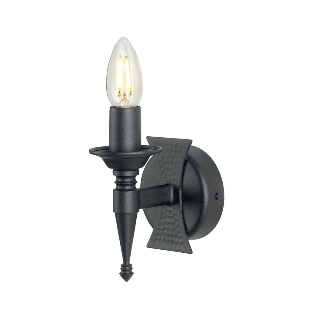 Saksische wandlamp (Zwart)