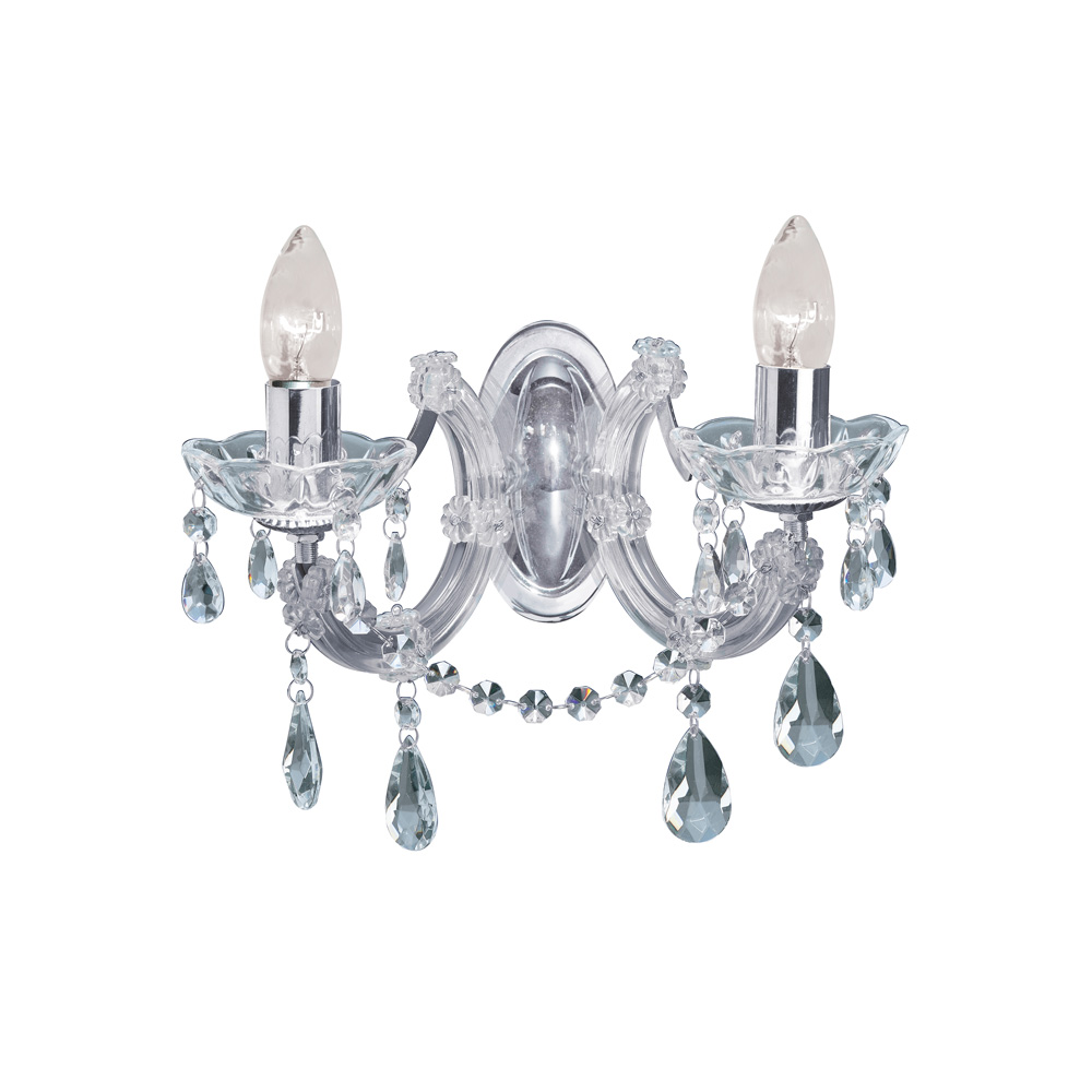 marie therese 2 wall light (chrome)