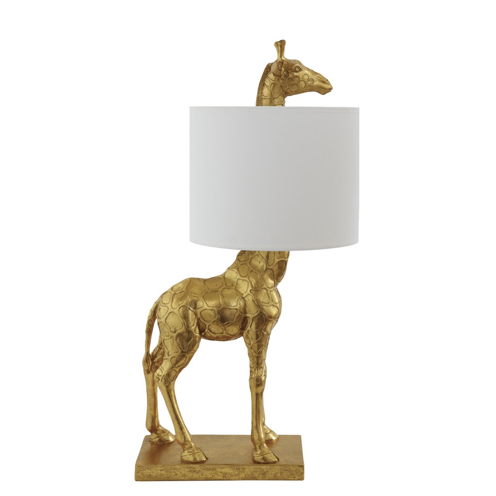#3 - Nordic, Bordlampe, Giraf, Guld by Creative Collection (D: 28 cm. H: 70 cm. L: 35 cm., Guld)