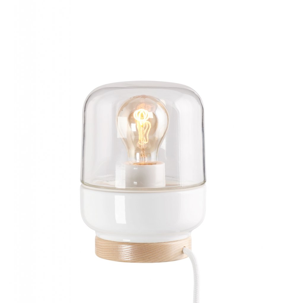 Ohm table lamp 14 / 19cm (clear glass) (Wit)